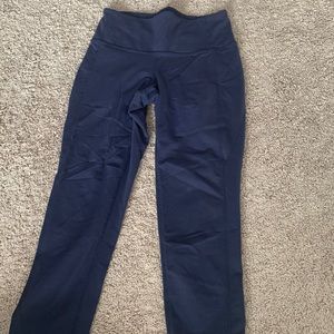 blue athleta cropped leggings